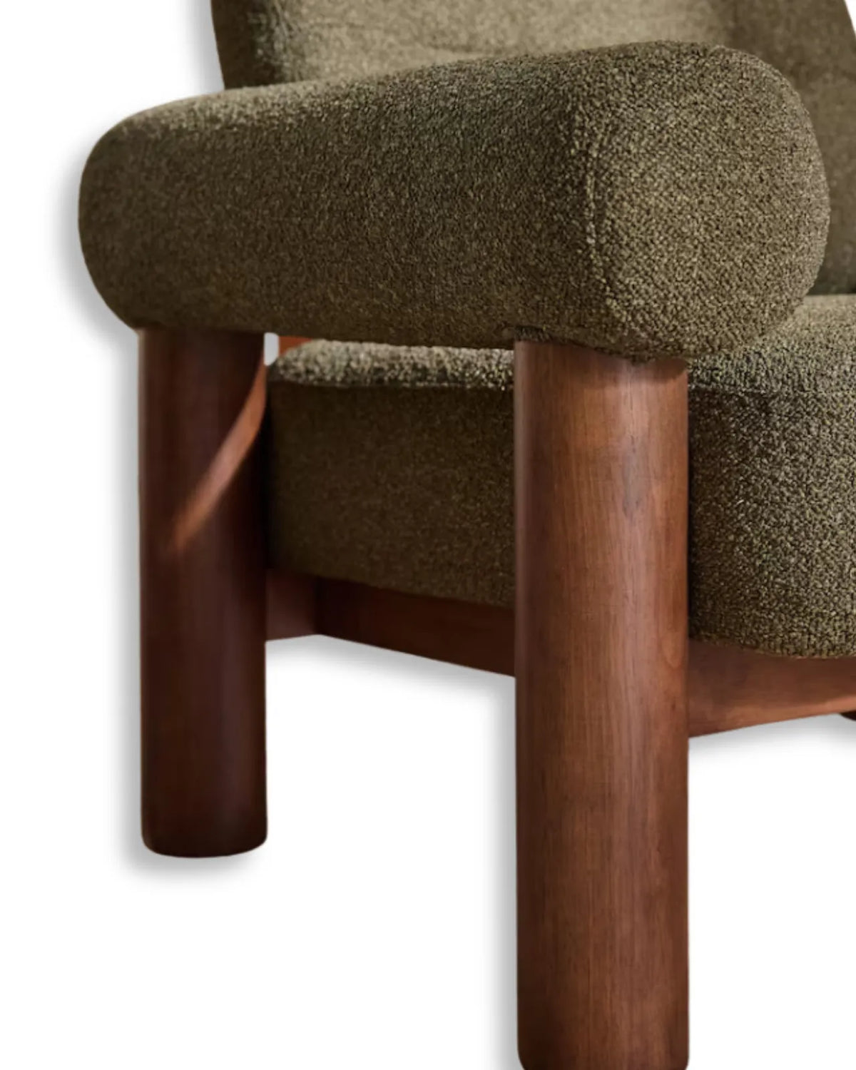 Viresto Moss Lounge Chair Oak Wood