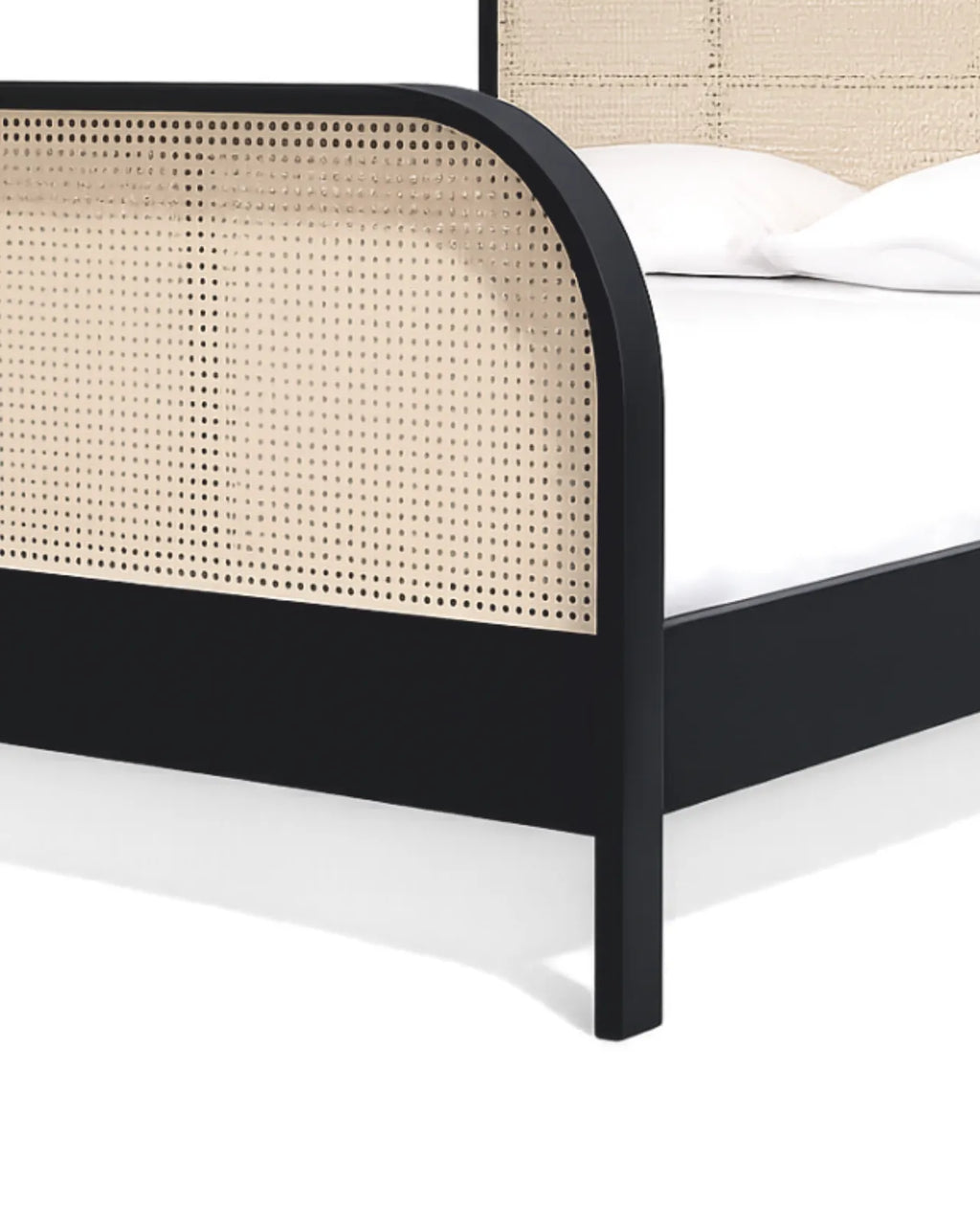 Canovra Solid Wood & Handwoven Cane Bed