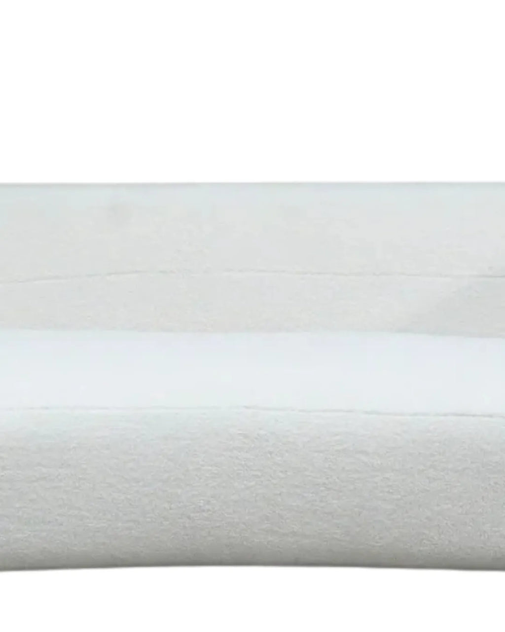 Zorique Curved Bouclé Alabaster Sofa