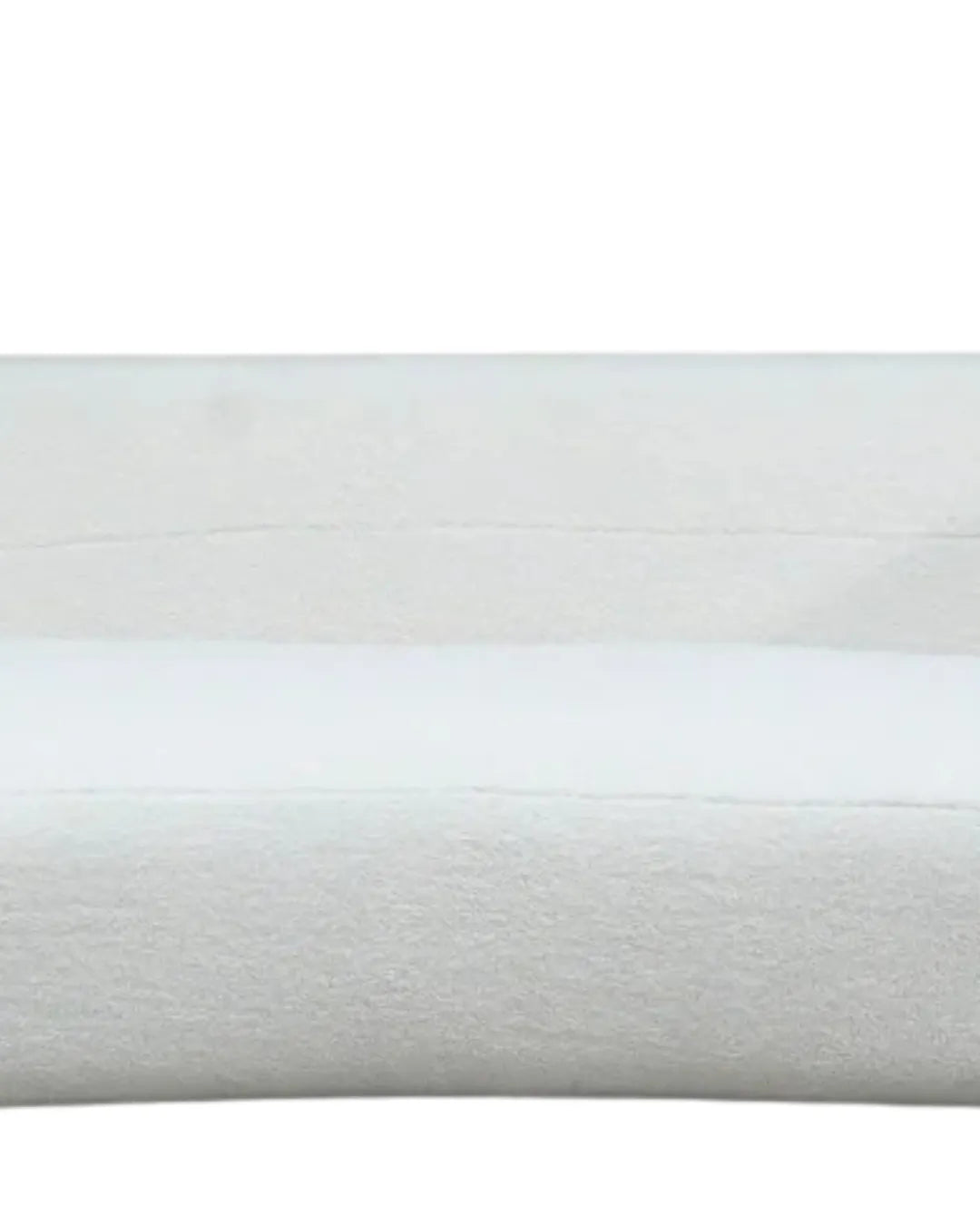 Zorique Curved Bouclé Alabaster Sofa