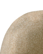Avyelle Curved Upholstered Camel-Back Sandstone Bed