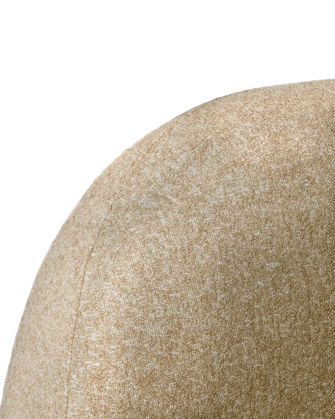 Avyelle Curved Upholstered Camel-Back Sandstone Bed