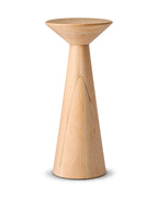 Solenna Almond Mist Solid Wood Pedestal Side Table