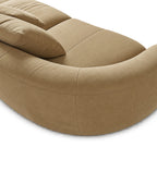 Elyndra Curved Leather Sofa