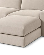 Lumarex Modular Performance Velvet Sectional Sofa with Ottoman