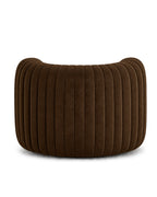 VORIXA Swivel Linen Chenille Umber Lounge Chair