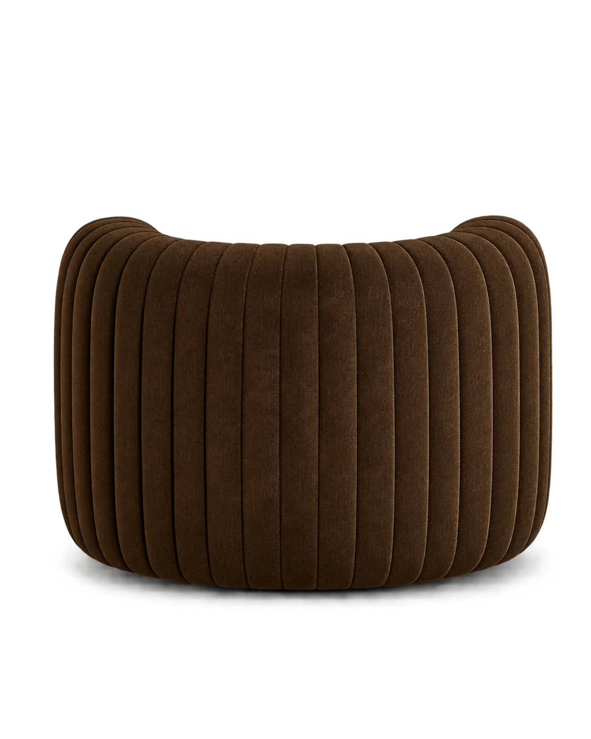 VORIXA Swivel Linen Chenille Umber Lounge Chair