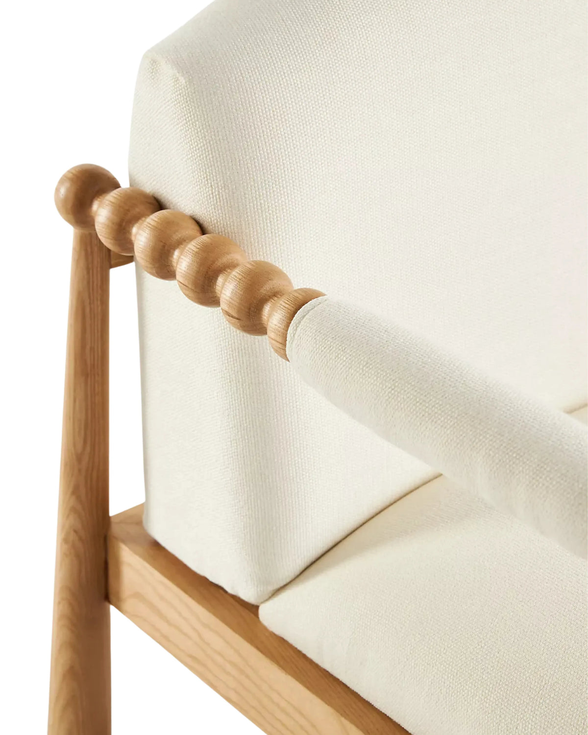 Elarique Frost Chair Performance Fabric Accent Chair in Solid Wood