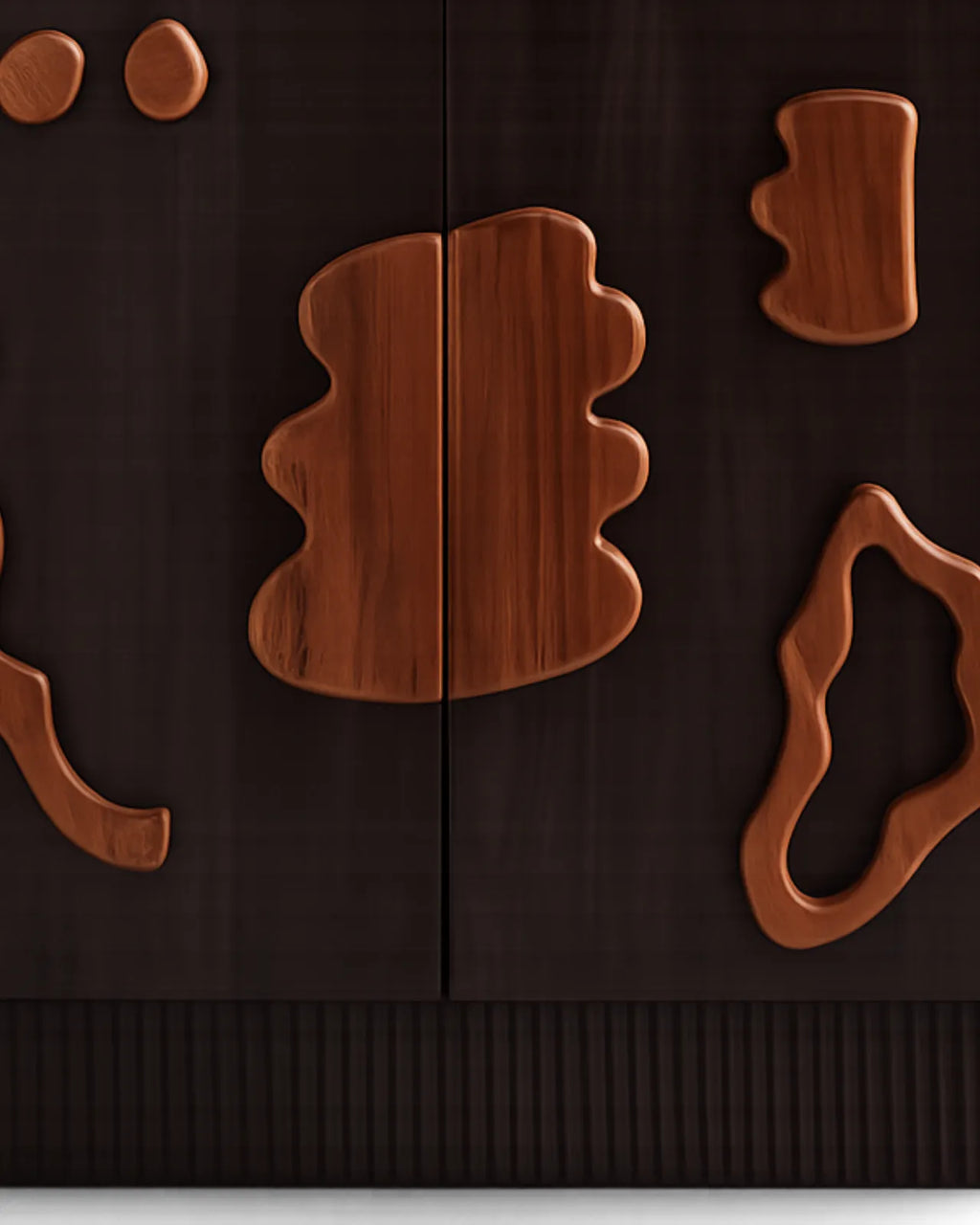 Orvessa Sculptural Solid Mango Wood Sideboard