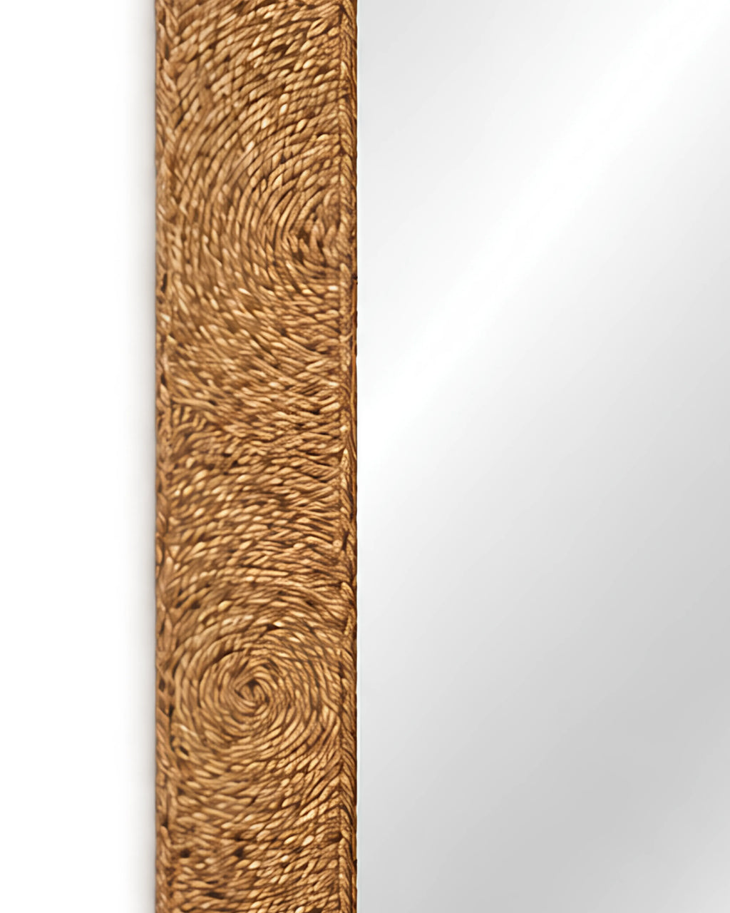 Seavora Handcrafted Rope-Wrapped Seagrass Full-Length Floor Mirror