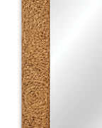 Seavora Handcrafted Rope-Wrapped Seagrass Full-Length Floor Mirror