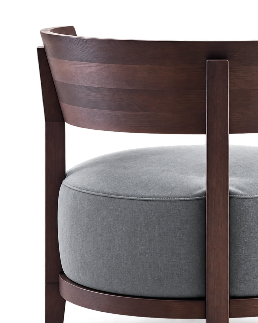VELTIS Taupe Lounge Chair in Solid Teak Wood