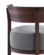 VELTIS Taupe Lounge Chair in Solid Teak Wood