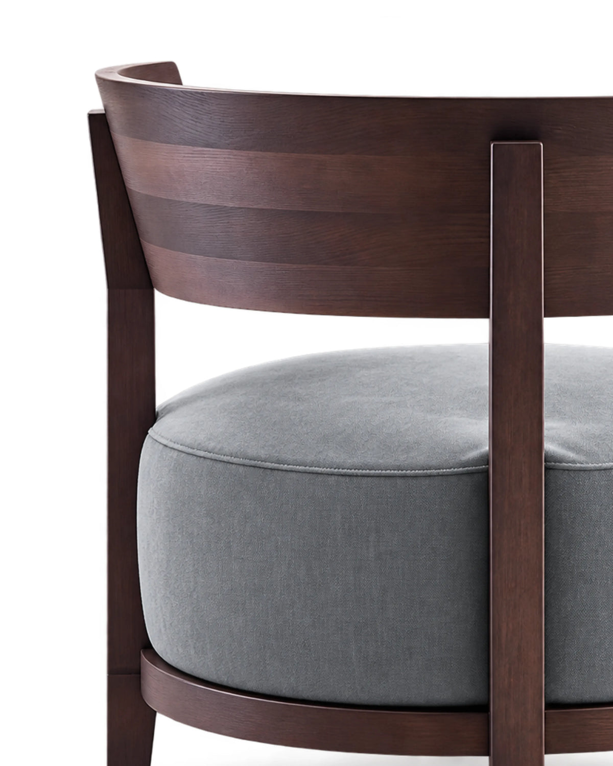 VELTIS Taupe Lounge Chair in Solid Teak Wood
