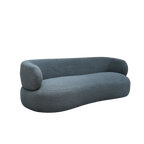 Zorique Curved Bouclé Obsidian Sofa