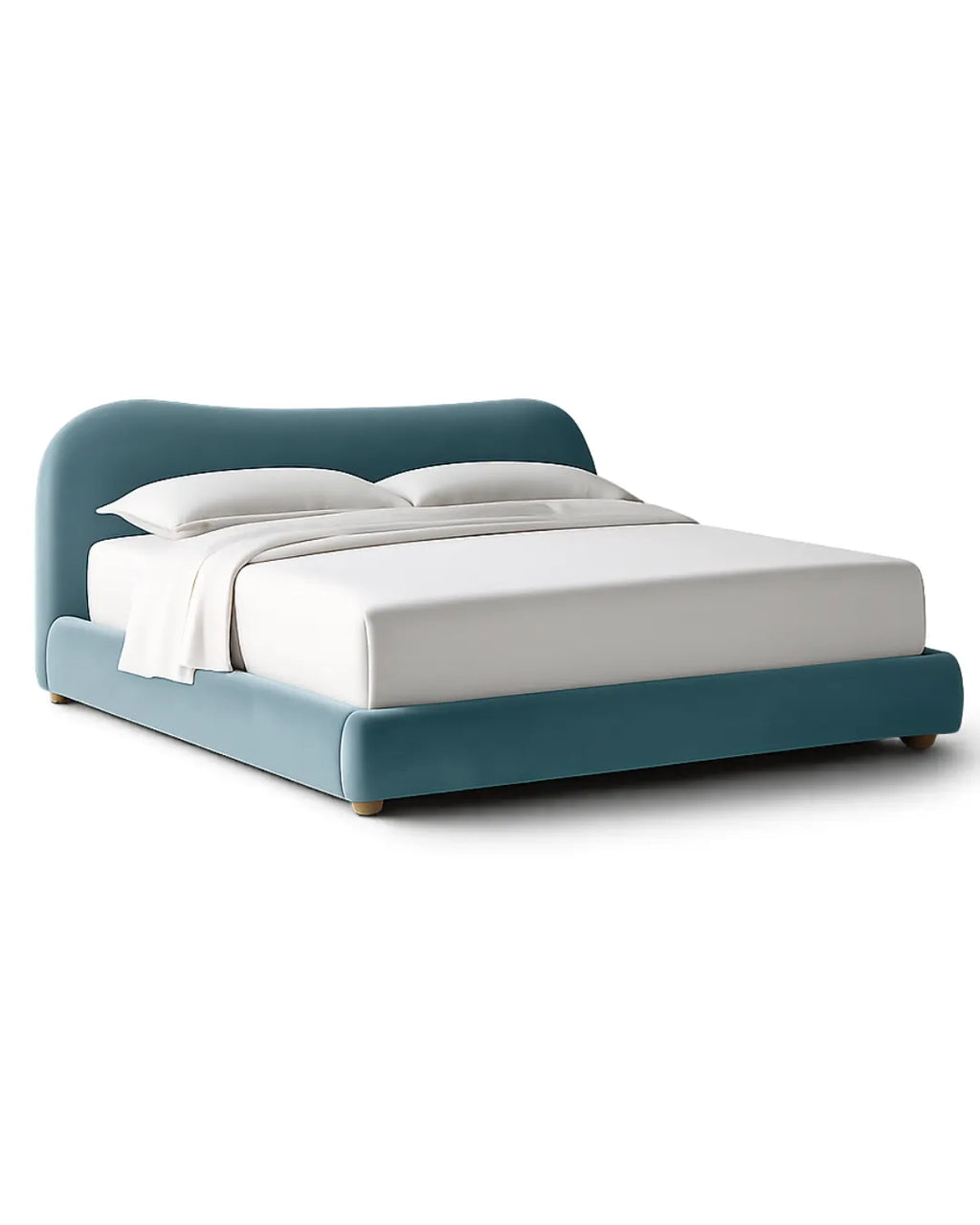 Avyelle Curved Upholstered Camel-Back Tide Bed