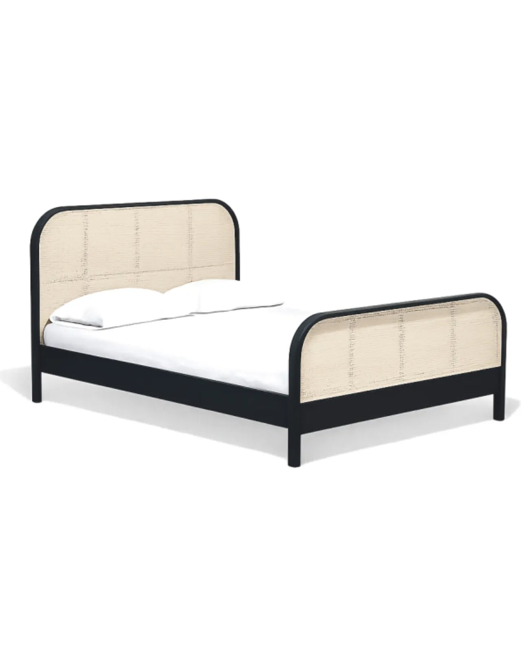 Canovra Solid Wood & Handwoven Cane Bed