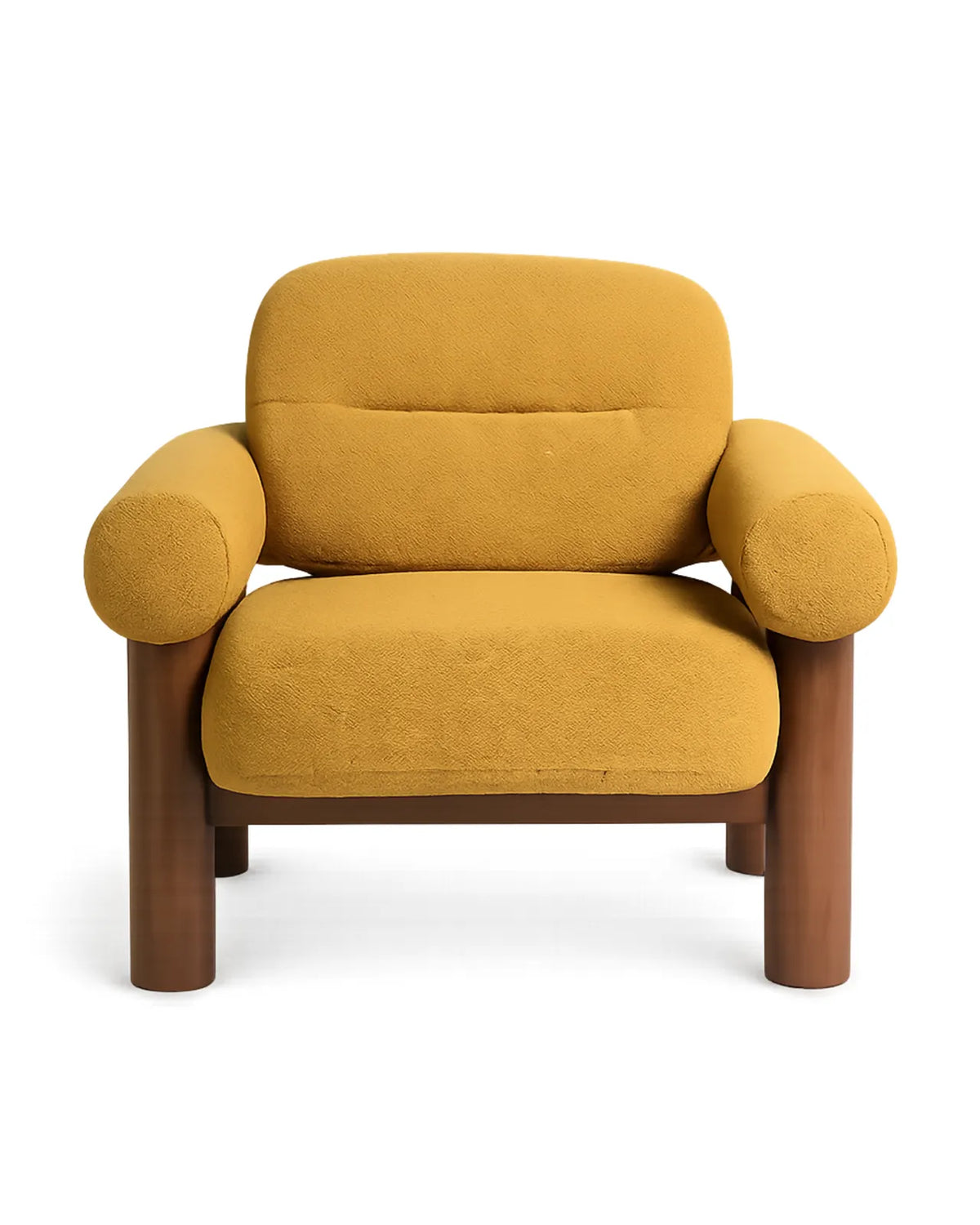 Viresto Ochre Lounge Chair Oak Wood