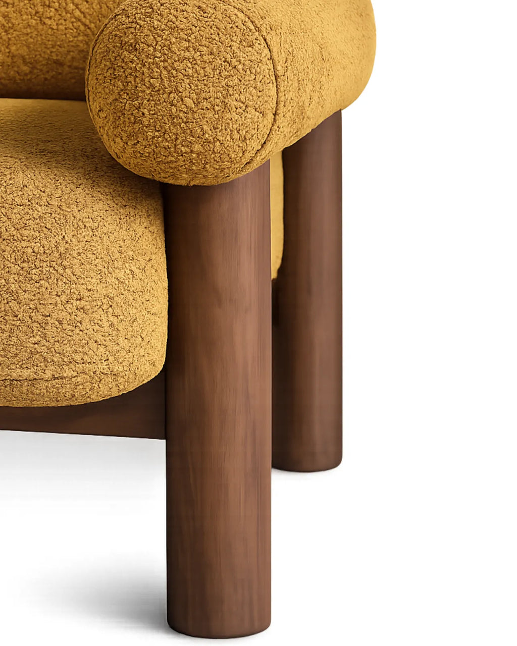 Viresto Ochre Lounge Chair Oak Wood