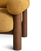 Viresto Ochre Lounge Chair Oak Wood