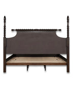 Aldoren Espresso Walnut Solid Wood Spindle Poster Bed
