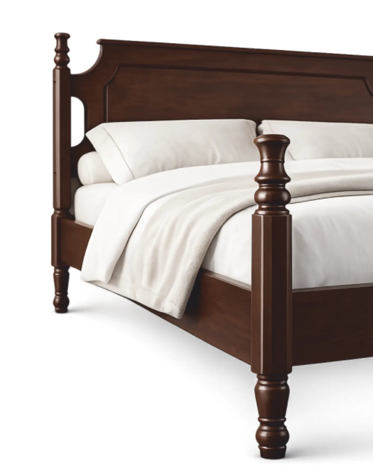 Auremont Solid Hardwood Platform Bed
