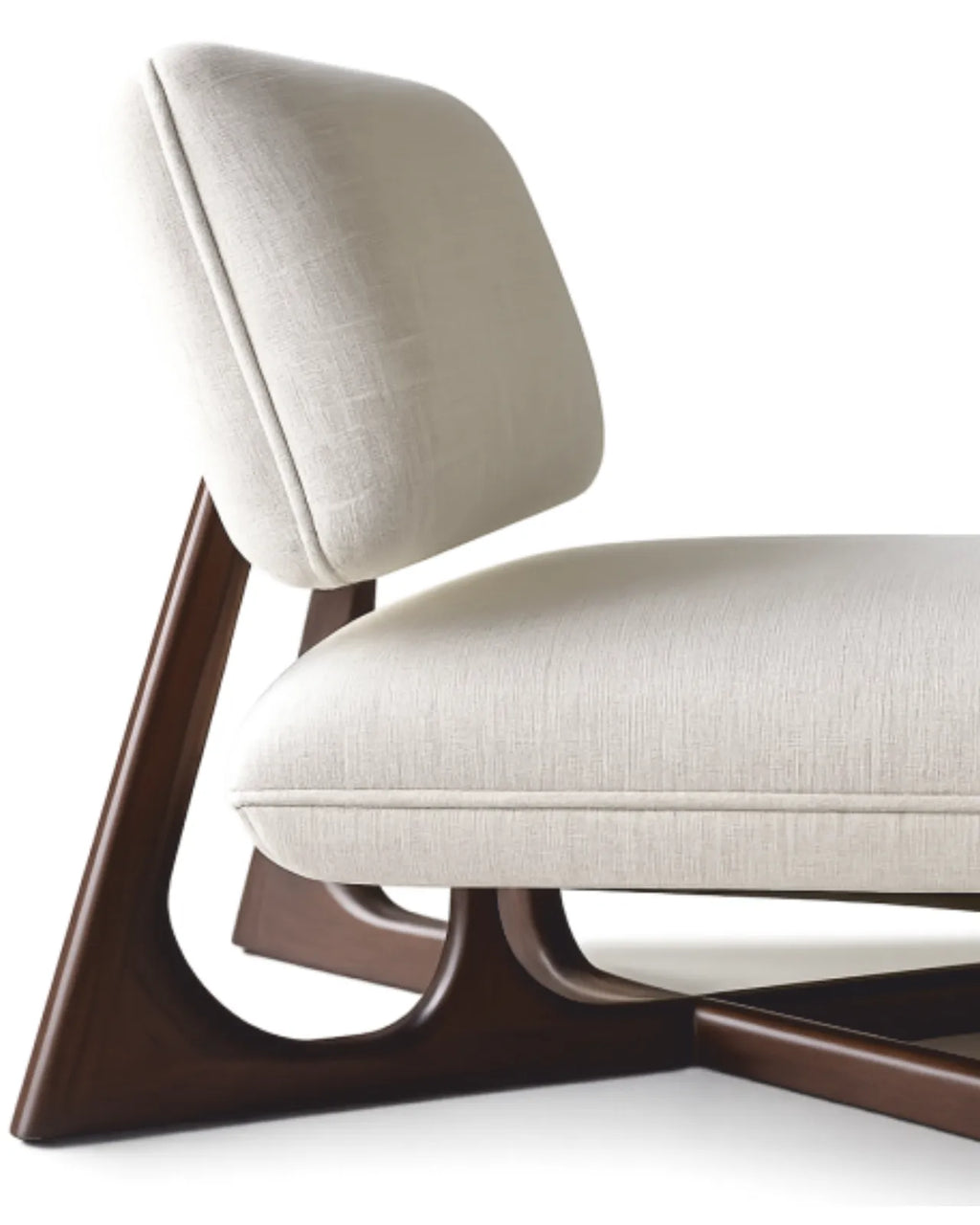 Corvessa Upholstered Accent Chair in Solid Teak Wood