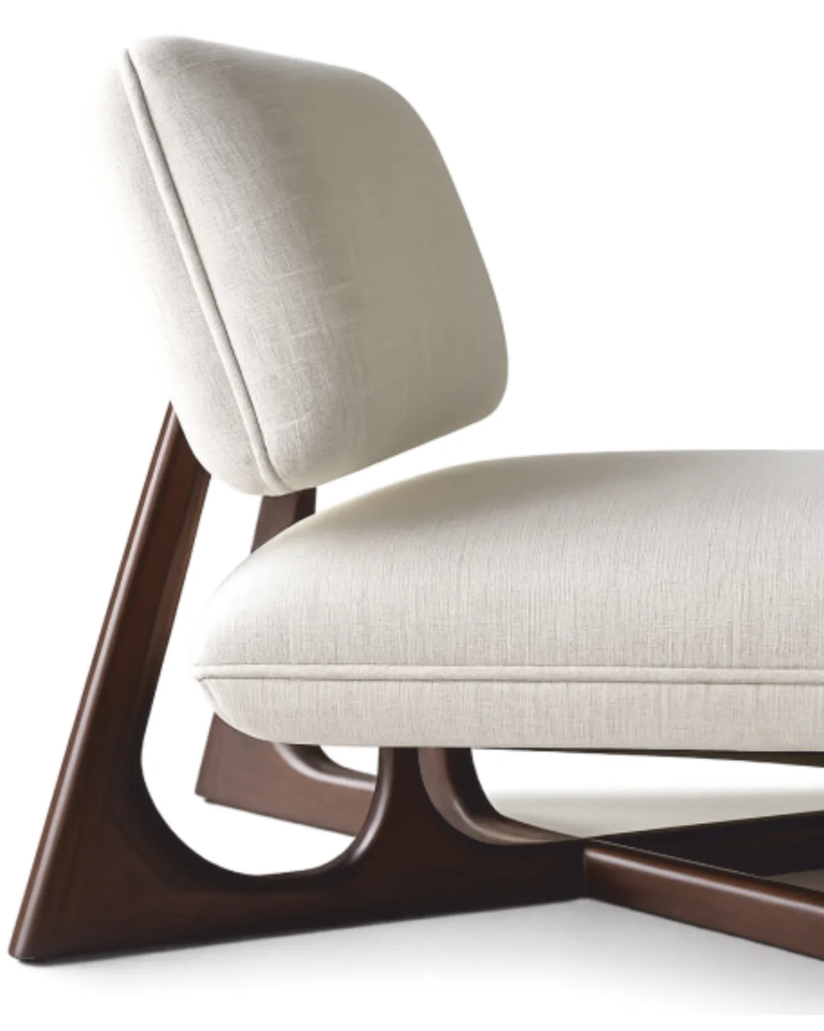 Corvessa Upholstered Accent Chair in Solid Teak Wood
