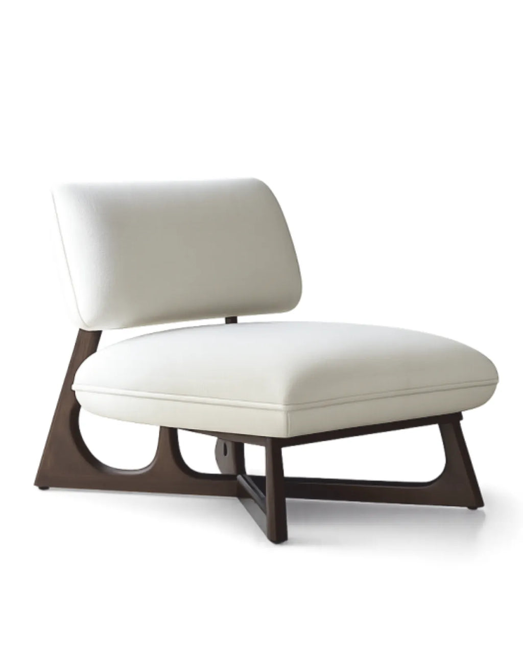 Corvessa Upholstered Accent Chair in Solid Teak Wood