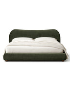 Avyelle Curved Upholstered Camel-Back Moss Bed