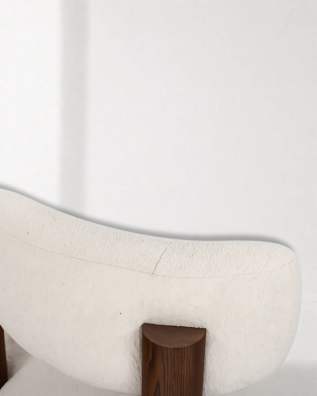 Selvora Walnut Bouclé Accent Lounge Chair Oak Wood