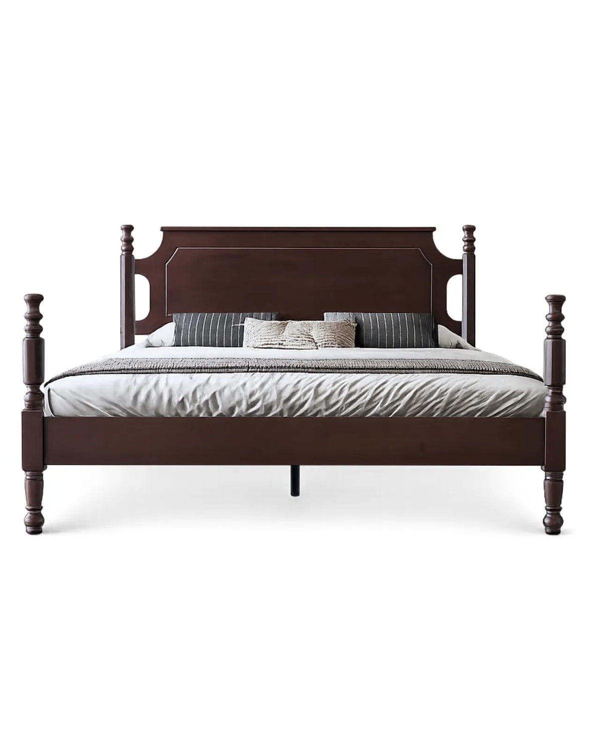 Auremont Solid Hardwood Platform Bed
