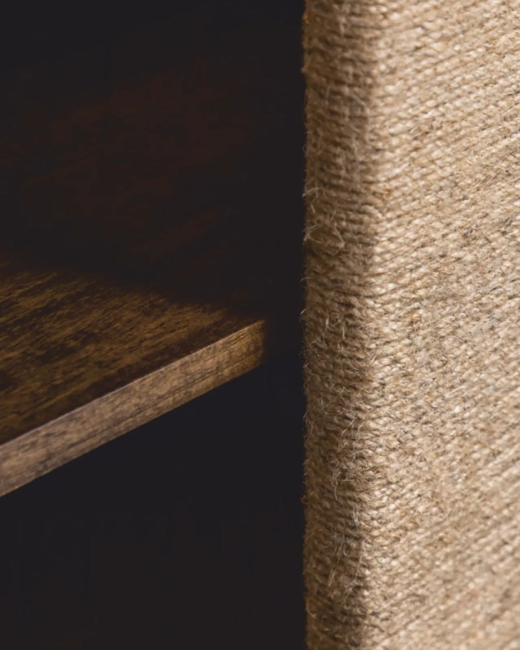 Bravik Mango Wood Sideboard with Jute Doors