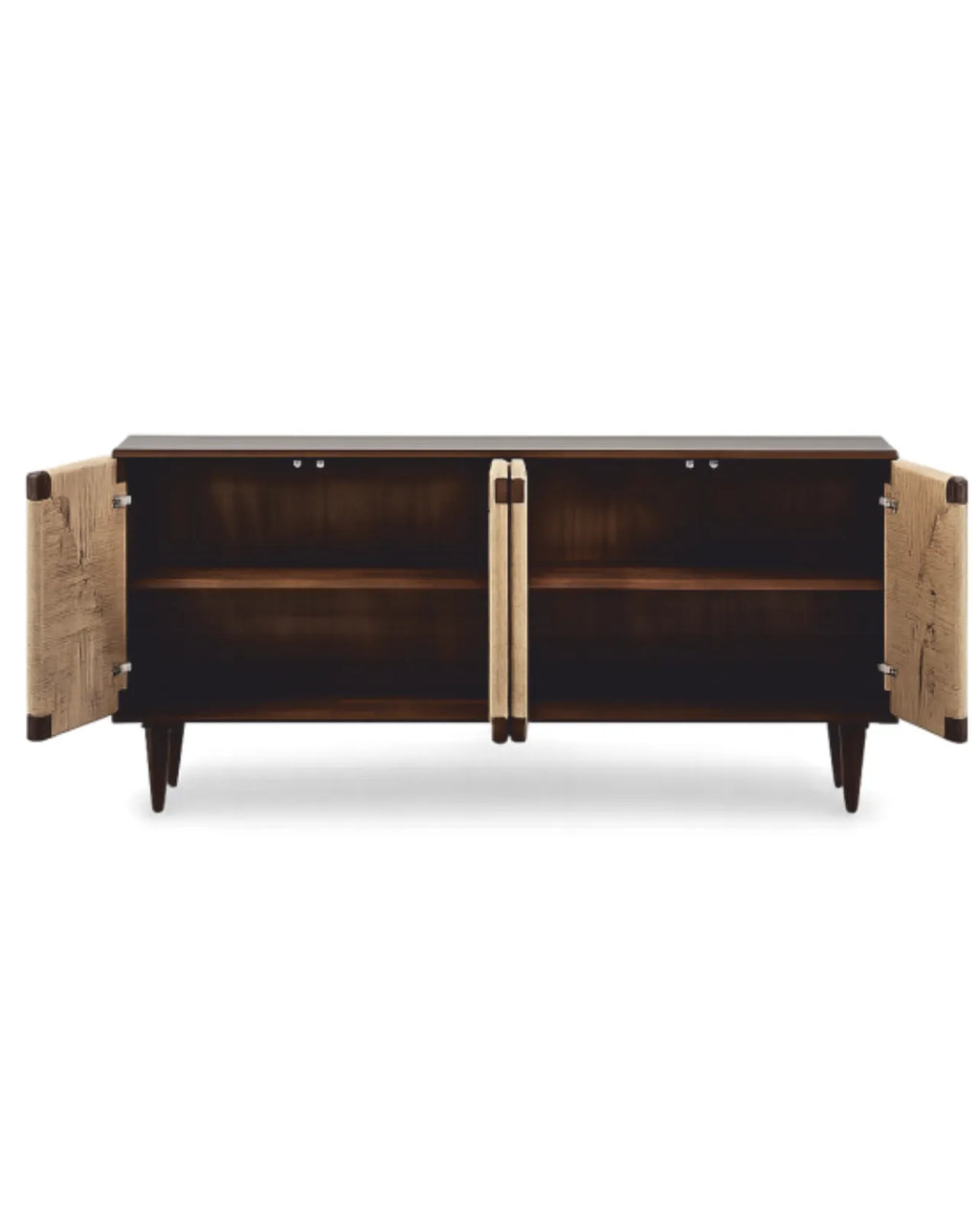 Bravik Mango Wood Sideboard with Jute Doors
