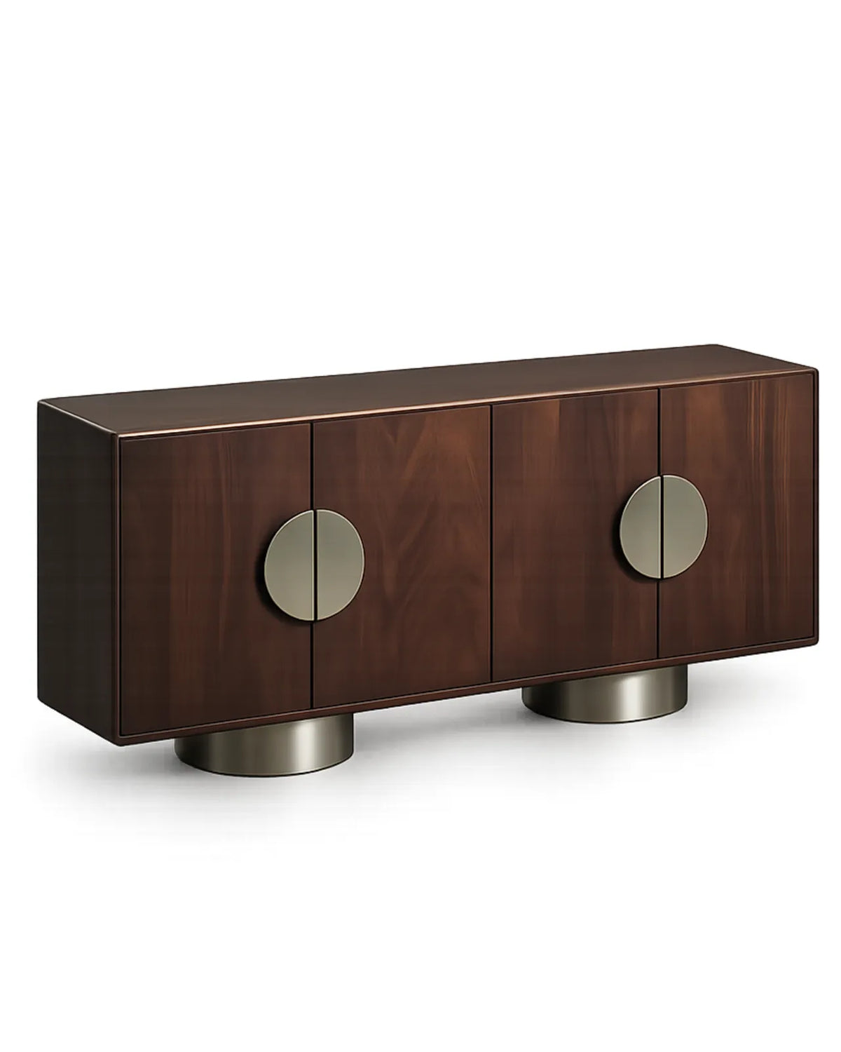 Orlenza Solid Mango Wood Sideboard with Stainless Steel Legs