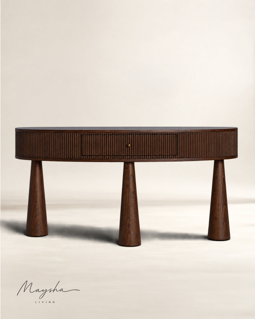 Kravell Solid Wood Console Table with Storage Drawer