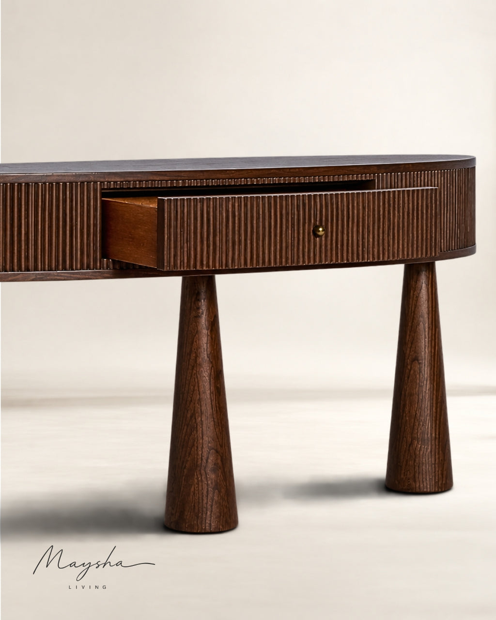 Kravell Solid Wood Console Table with Storage Drawer