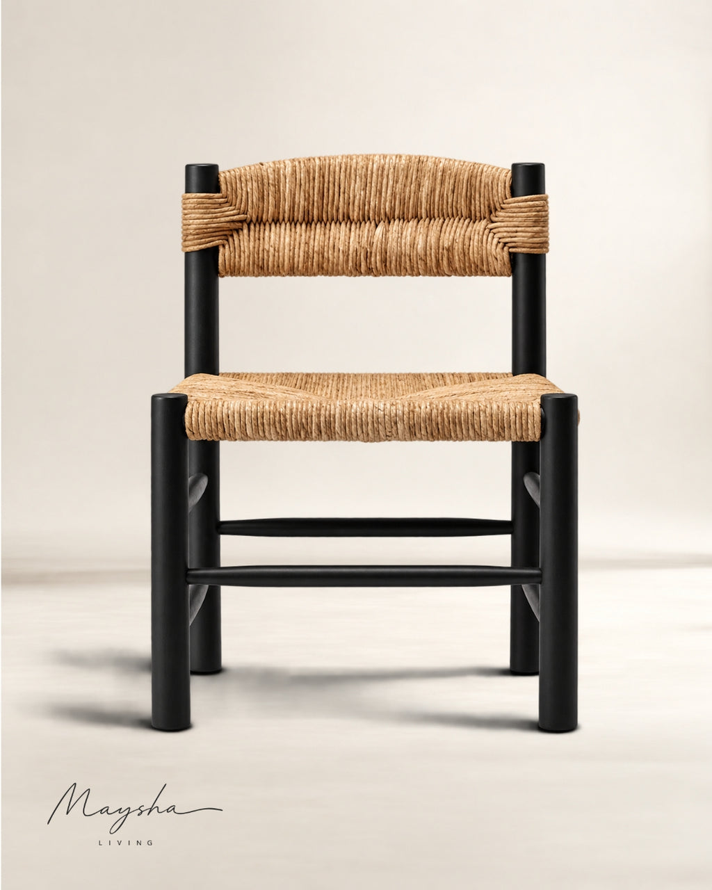 Kyranis Solid Wood Dining Chair with Handcrafted Seat