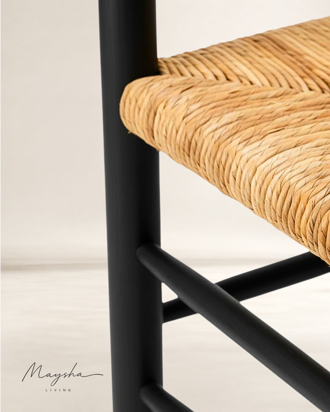 Kyranis Solid Wood Dining Chair with Handcrafted Seat