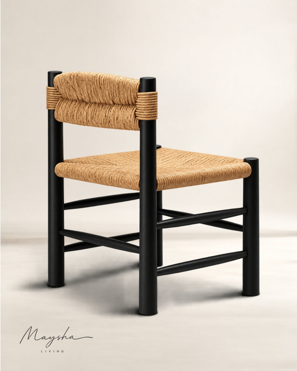 Kyranis Solid Wood Dining Chair with Handcrafted Seat