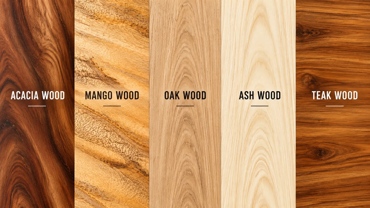 Natural wood grain textures used in furniture