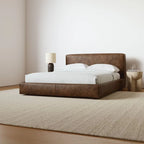 Milano Leather Platform Bed