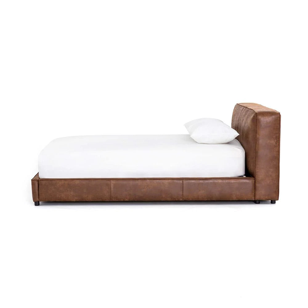 Milano Leather Platform Bed