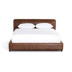 Milano Leather Platform Bed