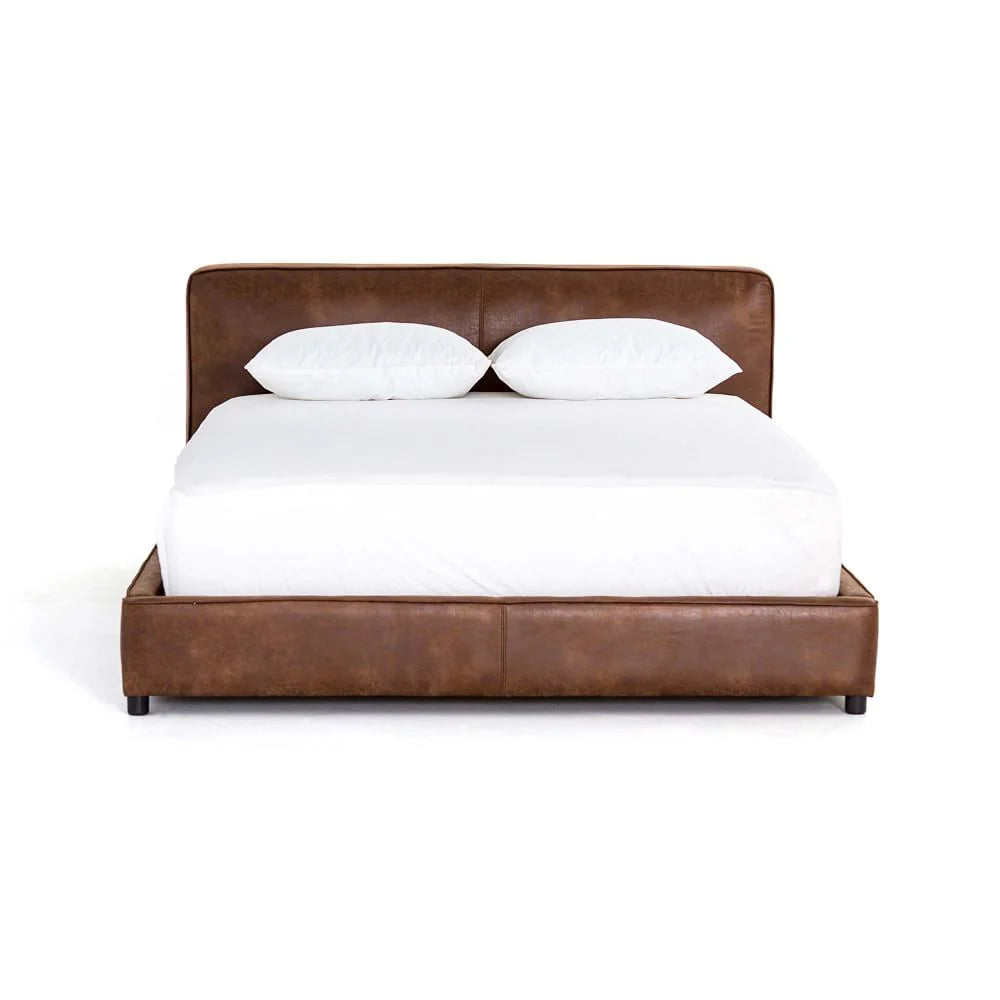 Milano Leather Platform Bed