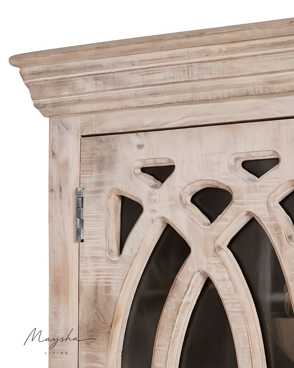 Gravelle Solid Wood 4-Door Display Cabinet