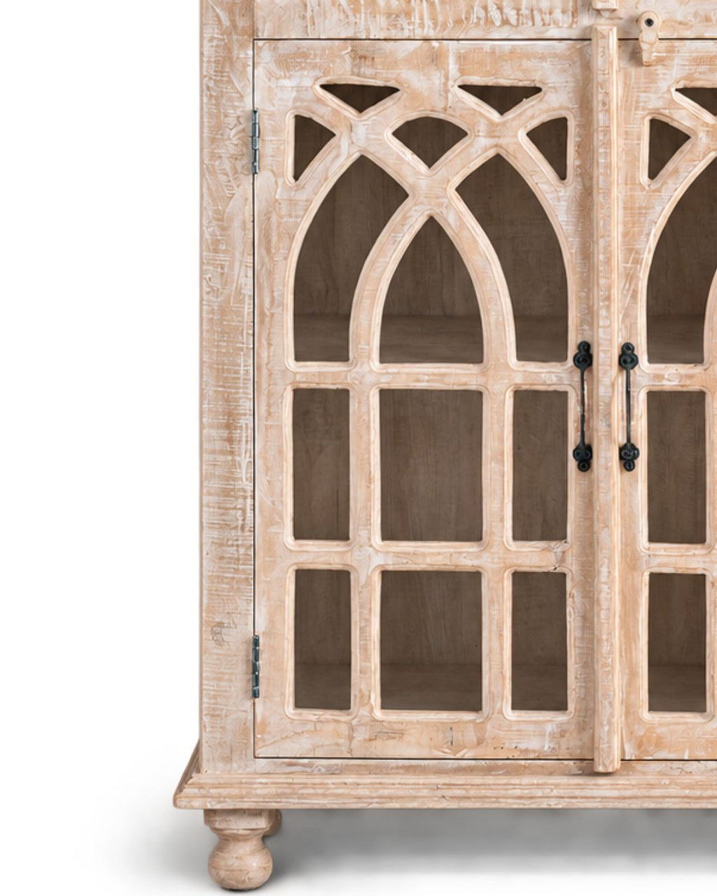 Gravelle Solid Wood 4-Door Display Cabinet