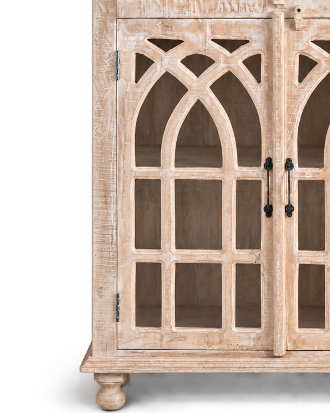 Gravelle Solid Wood 4-Door Display Cabinet