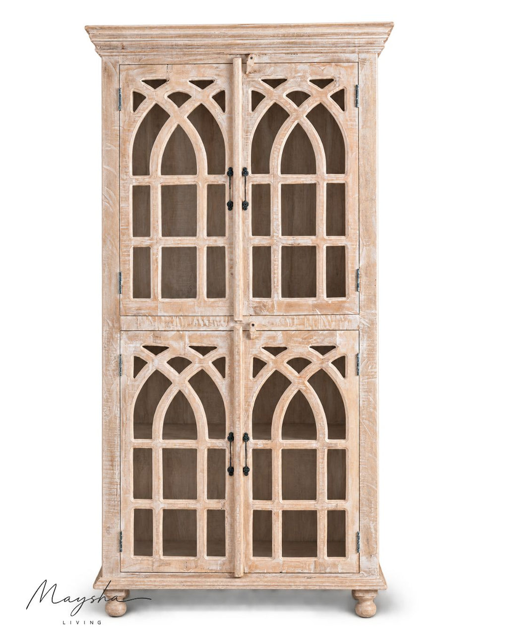Gravelle Solid Wood 4-Door Display Cabinet